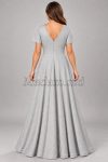 Rochie de seară gri cu broderie